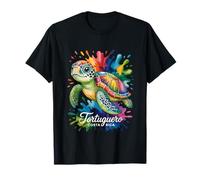 Tortuguero, Costa Rica Tortuga Marina Pintura Splatter Souvenir Ar Camiseta