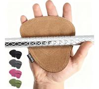 Torven Calleras para Crossfit - Guantes Gimnasio Hombre y Mujer de Cuero Vacuno Natural, Transpirable & Antideslizante & Agarre Máximo, Guantes Gym Hombre y Mujer para Mango acolchado (Marrón)