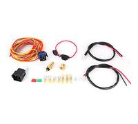 Torvex Arnés de ventilador de refrigeración, kit de cableado de ventilador de radiador eléctrico Termostato doble o simple de 165 185 °F con de control de relé de 40 A