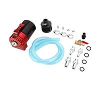 Torvex Lata de captura de aceite, 300 ml, tanque de captura del motor, lata de respiradero, filtro de aceite de aire, accesorio universal para ventilación del cárter (rojo negro)