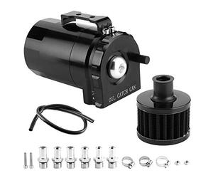 Torvex Lata de captura de aceite, kit de filtro de ventilación del depósito del tanque de Contenedor de almacenamiento de ventilación del cárter del cilindro del motor