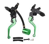 Torvex Palancas de embrague de freno, par de palancas de control manual del cilindro maestro hidráulico para manillares de 22 mm compatibles con motocicletas (Verde)