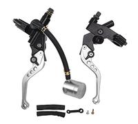 Torvex Palancas de embrague de freno, par de palancas de control manual del cilindro maestro hidráulico para manillares de 22 mm compatibles con motocicletas (Plata)