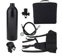 Torvex Tanque de Aire, Tanque de oxígeno de Cilindro de Buceo portátil S400+ con válvula de respiración para Uso de Snorkel subacuático (Negro)