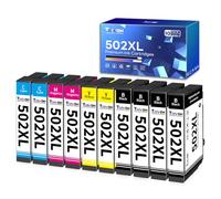 Torvon 502 XL 502XL Cartuchos para Epson 502XL Cartuchos Multipack para Expression Home XP-5150 XP-5100 XP-5155 XP-5105 Workforce WF-2860 WF-2865 WF-2880 WF-2885 (Paquete de 10)