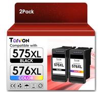 Torvon 575XL 576XL Cartuchos Compatible para Canon 575 576 PG575XL CL576XL