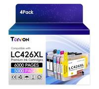 Torvon LC426XL Cartuchos de Tinta Compatible con Brother LC426XL 426 4-Pack