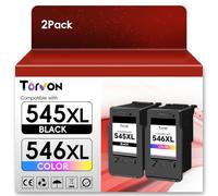 Torvon PG-545XL 546 XL Compatible con impresoras Canon Cartuchos de Tinta 545 546 XL Pack múltiple para Canon Pixma MX495 TS3150 TR4551 MG2550s MG2555s TS3151 MG3050 TR4600 MG2950 (Negro, Color)