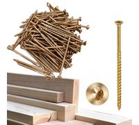 Klimas Tornillos para madera - tornillos torx- avellanada - Tornillos multiusos - para construcción de tejado - amarillo - 5x100 mm 200 uds.
