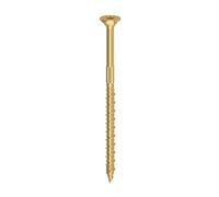 TORX - Tornillos Pro TPS para estructuras portadoras de madera, 6,0 x 80 mm, galvanizado amarillo, 100 unidades