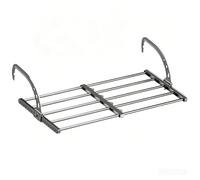 Torytoe Tendederos Plegables, Tenderetes de Ropa Colgador Ropa Clothes Drying Rack, Tendedero Balcón Extensible para Balcón, Radiador, Pared (Longitud: 38-55 cm), Negro