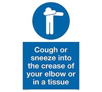 Tos o estornudos en el pliegue del codo o en un tejido