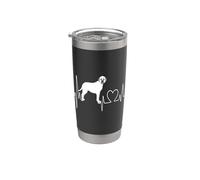 Tosa Inu Dog My Heartbeat EKG Perros Mi Cardio Vaso térmico de acero inoxidable de doble pared