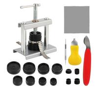 TOSAVGA Juego de Herramientas para prensar Relojes, abridor de Cajas de Reloj para Cambiar la Pila, cerrador Caja Reloj para Cambiar Pilas,Herramienta de reparación de Relojes con 12 Moldes