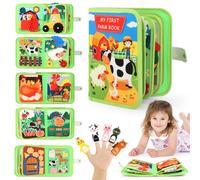 TOSAVGA Juguetes Montessori 1 año, 20 en 1 Busy Board Libro Montessori Interactivo Sensoriales Juguetes para Niños 1 2 3 4 años, Juegos Educativos Niños 1 2 3 Años, 10 Páginas Animales Granja