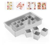 TOSAVGA Molde para Tartas de Números Ajustable, Juego de Moldes Antiadherentes para Hornear Números Grandes, Molde Rectangular de Aluminio para Cumpleaños, Fiestas, Ideal para Repostería Creativa