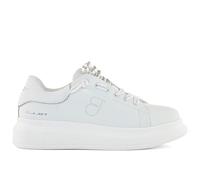 Tosca Blu Bellatrix - Zapatillas de mujer de piel blanca con perlas - Bellatrix 005 C00 - Talla, Color blanco., 38 EU