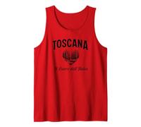 Toscana Corazón de Italia Cipreses Corazón en italiano Camiseta sin Mangas