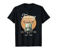 Toscana Country Roads Vintage Italian Scooter Viaje Diseño Camiseta