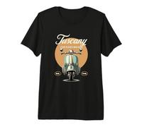 Toscana Country Roads Vintage Italian Scooter Viaje Diseño Camiseta Premium