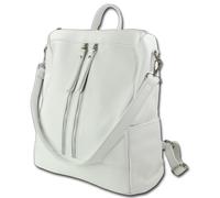 Toscanto Mochila Blanca De Cuero Cityrucksack ORT100RW