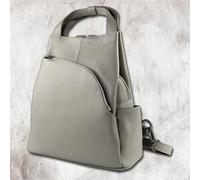 Toscanto Mochila De Ciudad Para Dama De Cuero Gris Claro OTT613RK