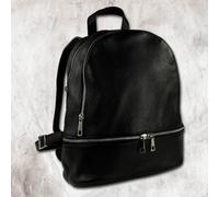 Toscanto Mochila De Ciudad Para Mujeres De Cuero Negra OTT612RS