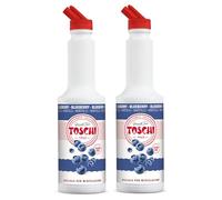 Toschi® | Arándano Preparado para Bebidas Base Fruta Arándanos | Jarabe sin alcohol para mezcla ideal cócteles y bebidas largas - 2 x 1 litro
