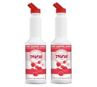Toschi® | Mezcla de bebida de frambuesa a base de jugo y puré de frambuesa | Jarabe sin alcohol para mezclar, ideal para cócteles y tragos largos - 2 x 1 litro