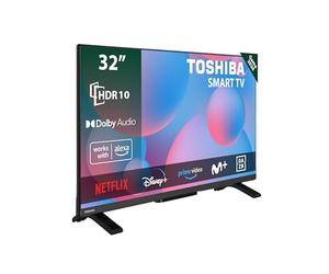 Toshiba 32WV2563DG Smart TV 32 Pulgadas, Resolución HD 1366 x 768, HDR10, Compatible con Asistente de Voz Alexa, TV Satélite, Dolby Audio