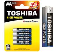 Toshiba 40700101 - Batería alcalina LR03 de 1,5 V, Ultra Larga duración, 10 años de conservación, Ideal para mandos a Distancia, Juguetes, Dispositivos electrónicos, 4 Unidades