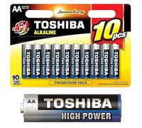Toshiba 40700110 - Pilas AA, Pilas alcalinas LR6, 1,5 V, Ultra Larga duración, 10 años de conservación, Ideales para mandos a Distancia, Juguetes, Dispositivos electrónicos, 40700110