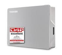 Toshiba 4TB Canvio Flex Portable External Hard Drive for Mac, Windows PC and Tablet use, compatible with most USB-C and USB-A devices, Silver (HDTX140ESCAA)