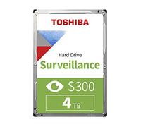 Toshiba 4TB S300 Surveillance 3.5' SATA Internal Hard Drive. 24/7 Operation, Supports 64 Cameras, 128MB Cache, 110TB/Year workload,CMR,3yr Warranty (HDWT140UZSVA).