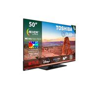 Toshiba 50QV3463DG Smart TV QLED 4K UHD de 50", sin Marcos, con HDR10, Dolby Audio, Compatible con Asistente de Voz Alexa, Bluetooth