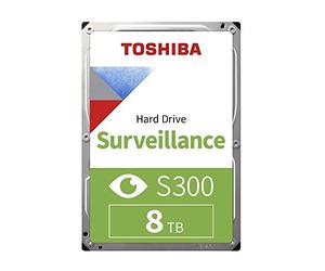 Toshiba 8TB S300 Surveillance HDD - 3.5' SATA Internal Hard Drive Supports up to 64 HD cameras at a 180TB/Year workload (HDWT720UZSVA)