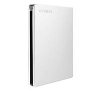 Toshiba Disco Duro Externo portátil Canvio Slim de 2 TB, USB 3.2, 1ª generación, Aluminio, Plateado (HDTD320XS3EA)