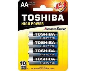 Toshiba High Power LR6 Pack 4 Pilas AA Alcalinas 1.5V