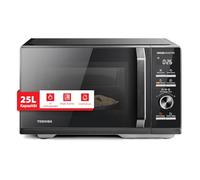 Toshiba MW3-AM25PFI(BK) Solo microondas 25L 900W con inversor original Chef-Defrost, 10 niveles de potencia, 7 menús automáticos, Easy Clean