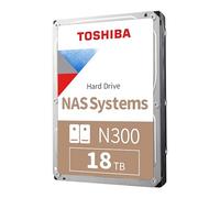 Toshiba N300 HDWG51JXZSTA - Disco Duro Interno de 18 TB NAS de 3,5 Pulgadas - CMR SATA 6 GB/s 7200 RPM caché de 512 MB