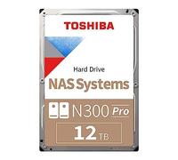 Toshiba N300 PRO 12TB NAS empresarial de gran tamaño (hasta 24 bahías) Disco duro interno de 3,5 pulgadas - Velocidad de carga de trabajo de hasta 300 TB/año CMR SATA 6 GB/s 7200 RPM caché de 512 MB -