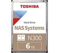 Toshiba 6TB N300 Internal Hard Drive - NAS 3.5 Inch SATA HDD Supports Up to 8 Drive Bays Designed for 24/7 NAS Systems, New Generation (HDWG480UZSVA)