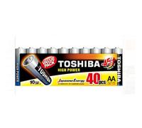 TOSHIBA Pilas Alkalina AA,AAA,LR3,LR6 HIGH POWER PACK 20U,40U 1.5V Pilas de gran calidad duraderos marca de confianza Toshiba original