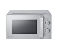 Toshiba Solo Microondas, MW2-MM20PE (SL), microondas independiente, 20 litros, 700 W, 5 posiciones con práctica función de descongelación, luces LED en el interior, plata