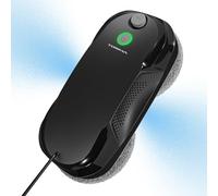 Tosima W5 Robot Limpiacristales Automático, con Aspiración 2600-3200Pa y Doble Spray, Limpiador de Ventanas Seguro para Interior y Exterior, Telecomando Inalámbrico, para Superficies de Lisas