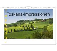 Toskana-Impressionen (Wandkalender 2026 DIN A4 quer), CALVENDO Monatskalender: Flache Ebenen und sanfte Hügel prägen das Bild der Toskana.