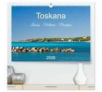 Toskana. Livorno - Volterra - Piombino (hochwertiger Premium Wandkalender 2026 DIN A2 quer), Kunstdruck in Hochglanz: Malerische Buchten, zauberhafte ... in 12 beeindruckenden Fotografien