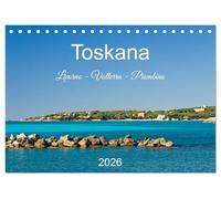 Toskana. Livorno - Volterra - Piombino (Tischkalender 2026 DIN A5 quer), CALVENDO Monatskalender: Malerische Buchten, zauberhafte Landschaften, ... in 12 beeindruckenden Fotografien