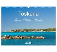 Toskana. Livorno - Volterra - Piombino (Wandkalender 2026 DIN A3 quer), CALVENDO Monatskalender: Malerische Buchten, zauberhafte Landschaften, ... in 12 beeindruckenden Fotografien