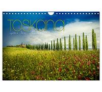 Toskana - spür den Sommer (Wandkalender 2026 DIN A4 quer), CALVENDO Monatskalender: Toskana, hier finden Sie ein einmaliges Ambiente und Häuser mit schönen Bäumen in Fotokunst
